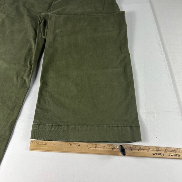 Frame Pants Women's 33x30* Le Tomboy Wide Leg Dark Green Stretch Trousers Tag 31 - Picture 11 of 16